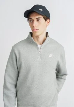 Nike Sportswear CLUB - Sweatshirt - Grey Heather/smoke Grey/white