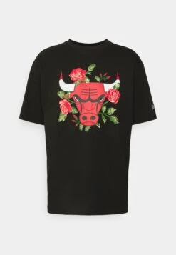 NEW ERA Chicago BullsFloral Tee - Print T-Shirt - Black/Red -Stock X 015f9ed35f4042ecadc6c58fcb3a2e75