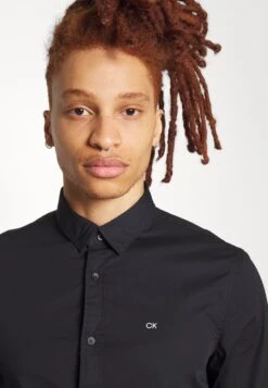 Calvin Klein Stretch Slim Shirt - Formal Shirt - Black -Stock X 01a112315b5f489ea8ebbe2e52aae39b