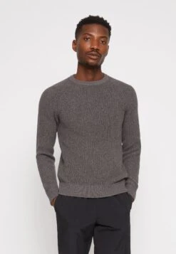Selected Homme Slhrocks Crew Neck - Jumper - Medium Grey Melange