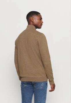 Selected Homme Berg Full Zip B Noos - Cardigan - Teak Melange -Stock X 05a5cb78c3684de28be433b8bc9f403c