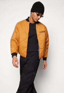 Obey Clothing Brux Quilted Jacket - Bomber Jacket - Brown Sugar -Stock X 0722d95bcf564692a044092ddf7bd46f