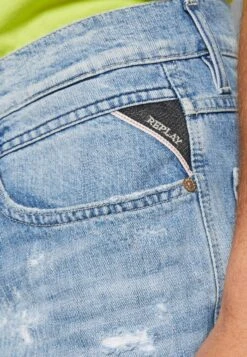 Replay Sandot Pants Aged - Jeans Tapered Fit - Light Blue -Stock X 076a2cdf8e9d45448dc97780cdf2813d