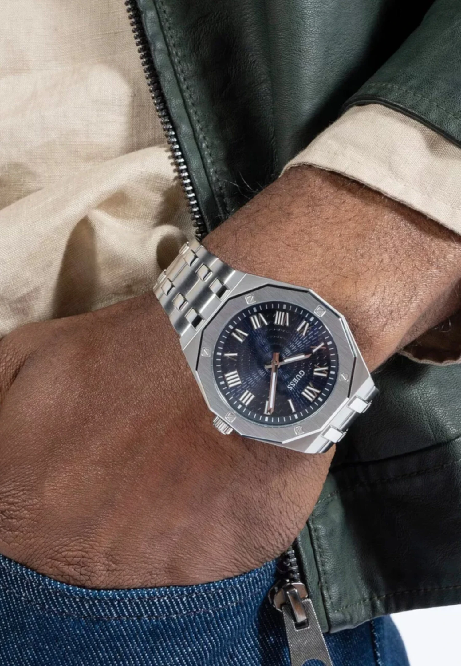 Guess ASSET - Watch - Blue Sunray/silver-coloured 3 Guess ASSET - Watch - Blue Sunray/silver-coloured