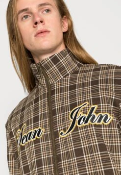 Sean John Vintage Check Trackjacket- Summer Jacket - Brown/Beige -Stock X 08b540c1bb724aa6aec9fe5cad3a289f