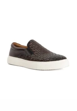 Dune London TAYO STAMPED WEAVE - Slip-ons - Brown -Stock X 092d8c28aa29453687fa8bb857d762b0