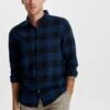 Only & Sons Gudmund Ls Checked Noos - Shirt - Dark Blue, Anthracite -Stock X 0990462b8719471cad1fe11e67339b54