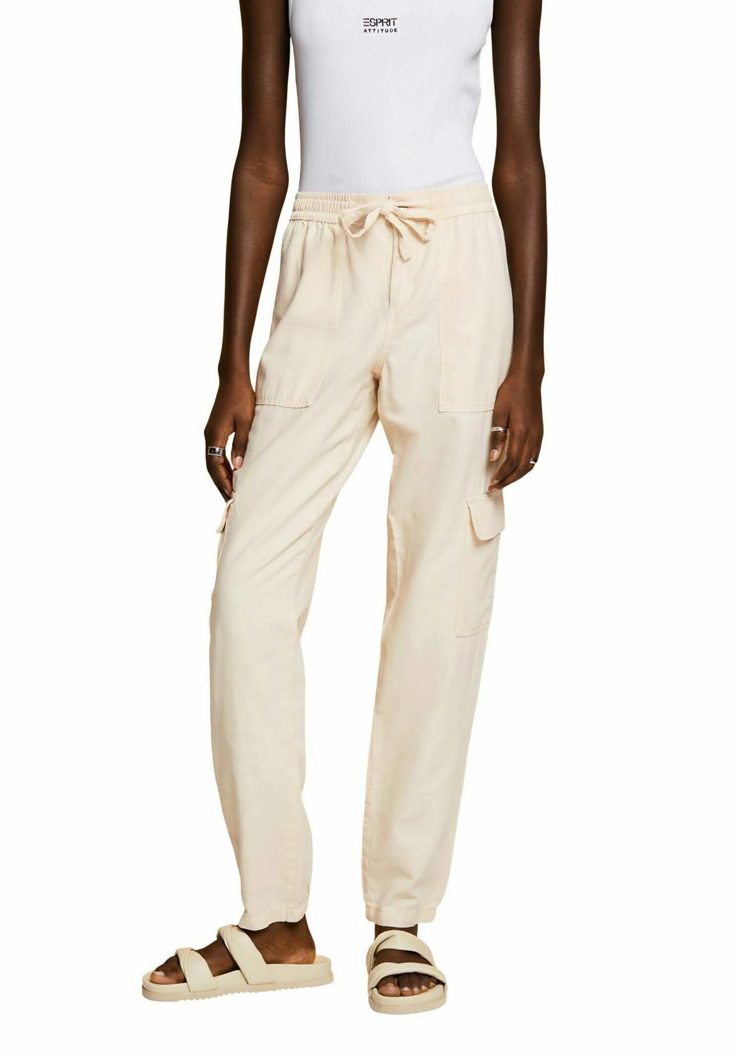 ESPRIT Cargo Trousers - Pastel Pink 3 ESPRIT Cargo Trousers - Pastel Pink