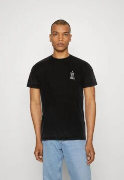 Kaotiko Washed Lots Of Luck Unisex - Print T-Shirt - Black