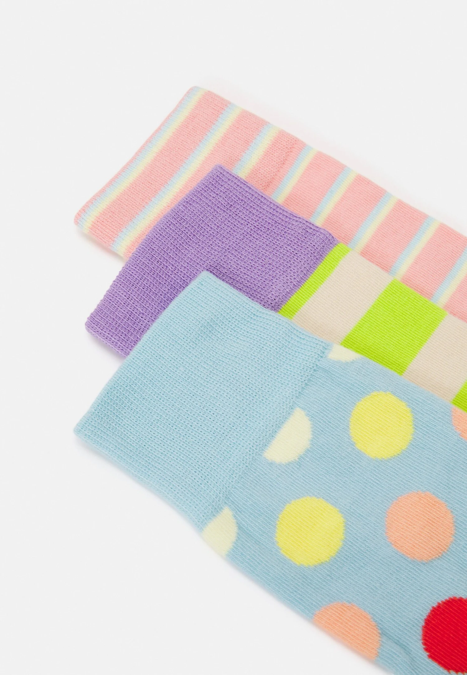 Happy Socks Blocked Big Stripe Unisex 3 Pack - Socks - Light Pink/Light Blue/Purple 4 Happy Socks Blocked Big Stripe Unisex 3 Pack - Socks - Light Pink/Light Blue/Purple - Image 2
