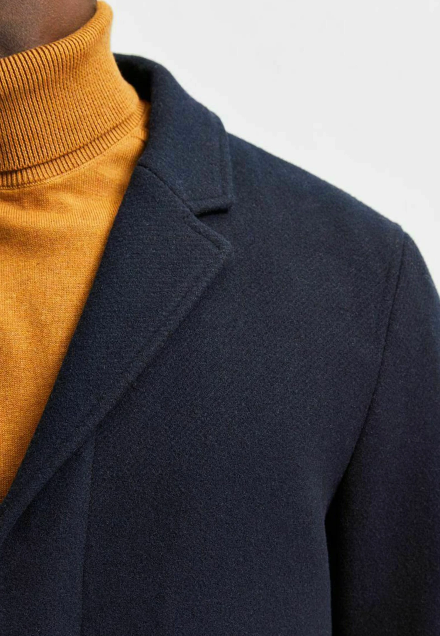 Selected Homme Classic Coat - Mottled Dark Blue, Blue Denim 6 Selected Homme Classic Coat - Mottled Dark Blue, Blue Denim - Image 4