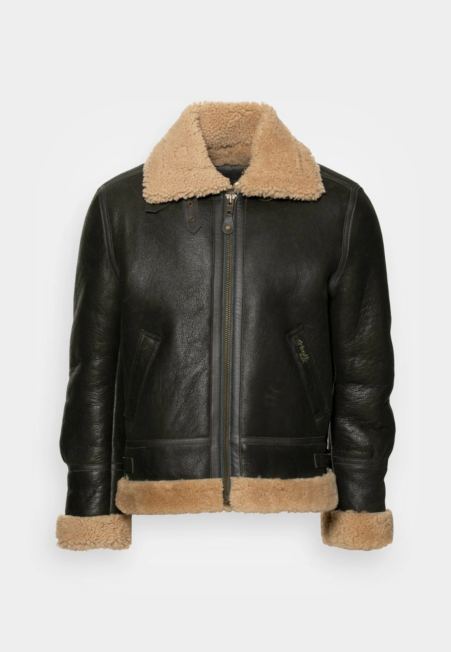 Schott Winter Jacket - Kaki/Beige 6 Schott Winter Jacket - Kaki/Beige - Image 4