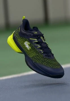 Lacoste Sport AG LT23 ULTRA - Multicourt Tennis Shoes - Navy/yellow