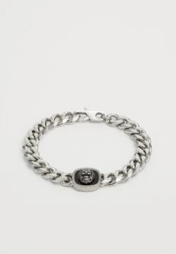 Guess LION KING - Bracelet - Silver-coloured/black