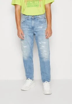 Replay Sandot Pants Aged - Jeans Tapered Fit - Light Blue