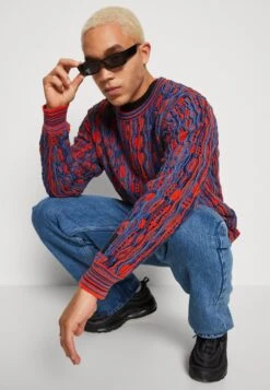 CARLO COLUCCI Rundhals Unisex - Jumper - Royal/Orange -Stock X 133ae0adf32f42b59cb65ee5116486db