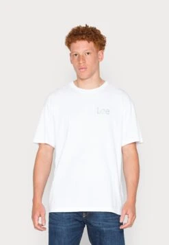Lee Logo Loose Tee Unisex - Print T-Shirt - Bright White