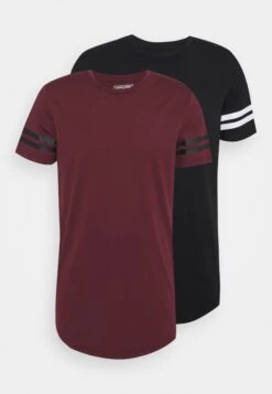 Jcozdouble Stripe Tee 2 Pack - Print T-Shirt - Black/Port Royale