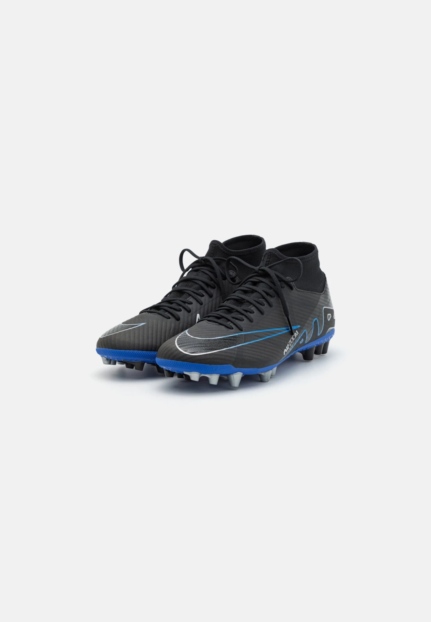 Nike Performance Zoom Mercurial Academy - Moulded Stud Football Boots - Black/Chrome/Hyper Royal 4 Nike Performance Zoom Mercurial Academy - Moulded Stud Football Boots - Black/Chrome/Hyper Royal - Image 2