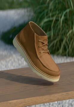 Sorel SLABTOWN 62 STOIC MID - Lace-up Ankle Boots - Tan/bleached Ceramic