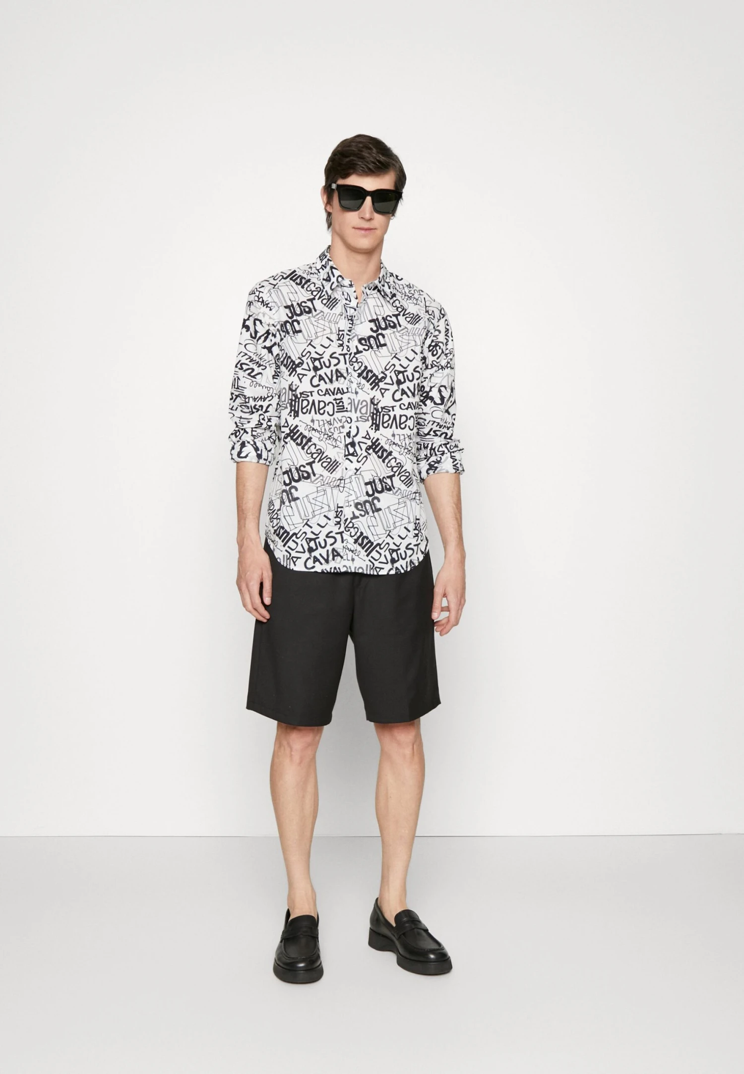 JUST CAVALLI Lettering - Shirt - White 4 JUST CAVALLI Lettering - Shirt - White - Image 2