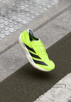 ADIDAS PERFORMANCE ADIZERO TAKUMI SEN 11 - Road Running Shoes - Lucid Lemon/core Black/halo Silver-coloured