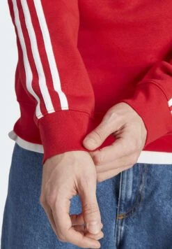 Adidas Originals Classics 3-Stripes Crew - Sweatshirt - Better Scarlet -Stock X 19d563d149ac4de7ac860ba3cf93cb5c