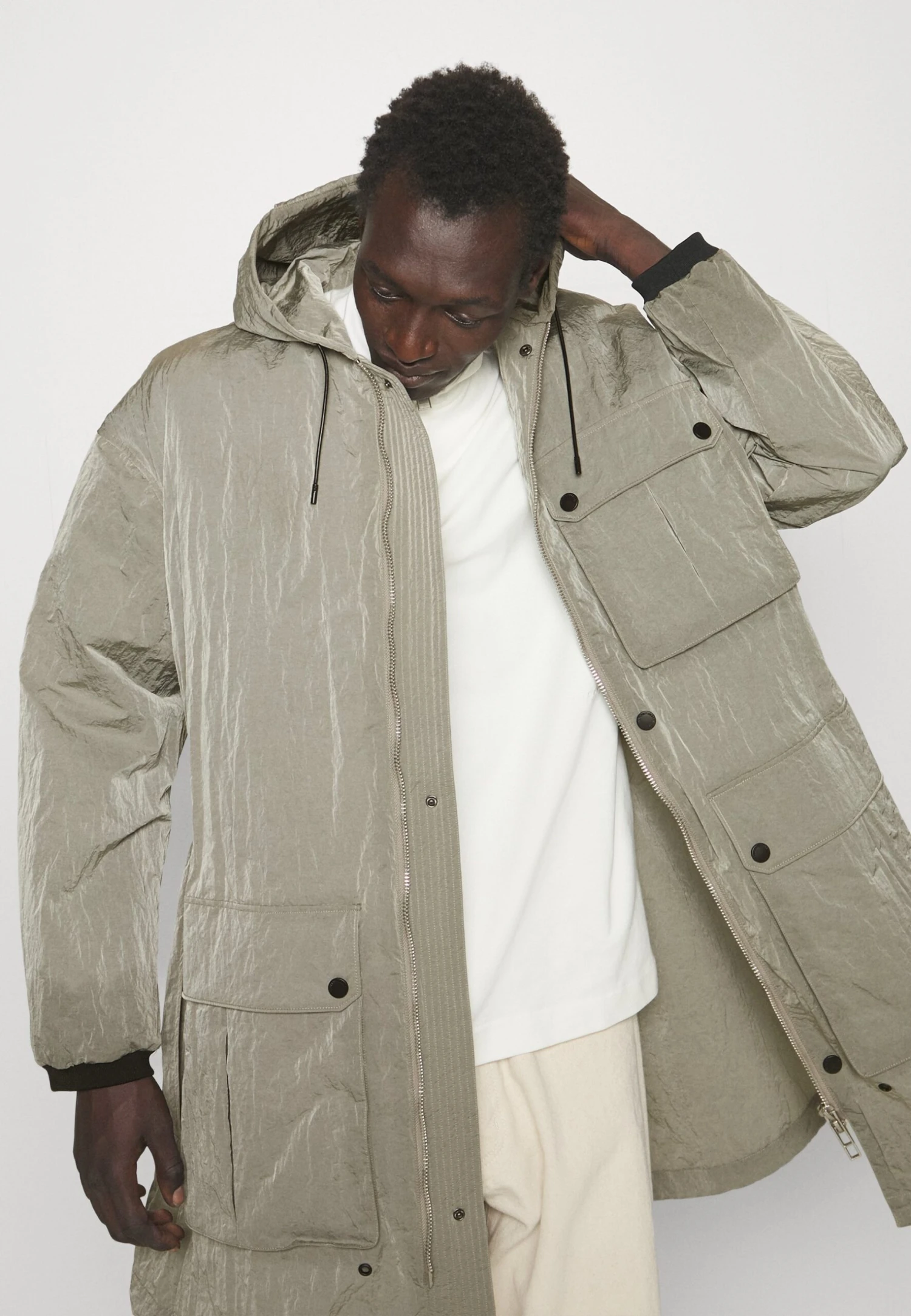 Emporio Armani Parka - Greige 6 Emporio Armani Parka - Greige - Image 4