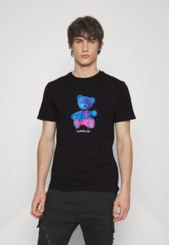 Dripping Teddy Tee - Print T-Shirt - Black