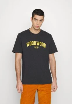 Wood Wood Bobby Ivy - Print T-Shirt - Charcoal Melange