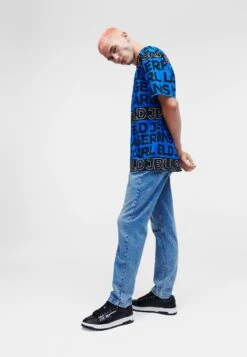 Karl Lagerfeld Jeans Klj Aop Sslv - Print T-Shirt - J Klj Blue/Black -Stock X 1e15e4bbc1fd44b2a8e068c35c7b8437