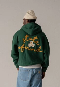 STATE OF MIND ZIP HOODY - Zip-up Sweatshirt - Bottle Green