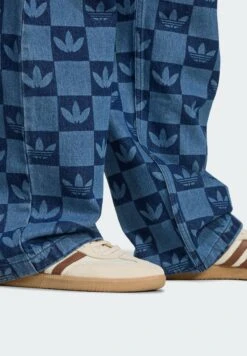 Adidas Originals MONOGRAM ALL OVER - Relaxed Fit Jeans - Indigo Denim -Stock X 207e49efe966420d989733925b4f66f5
