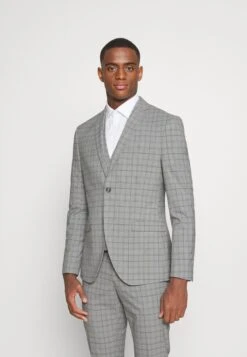 The Fashion Suit Piece Check - Suit - Grey -Stock X 215765df59bb4f2d8ec984aa7e2202c9