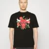 NEW ERA Chicago BullsFloral Tee - Print T-Shirt - Black/Red -Stock X 225311f20c0341b2ab2951cdef4fcd7a