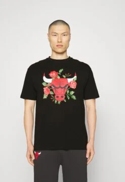 NEW ERA Chicago BullsFloral Tee - Print T-Shirt - Black/Red