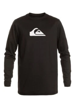 Quiksilver Solid Streak Surf Longsleeve Mit Upf 50 - Long Sleeved Top - Black