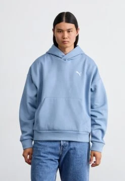 Puma WARDROBE BOXY HOODIE - Sweatshirt - Cool Blue