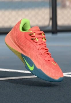 Nike Performance S.T. FLARE OUTDOOR - Basketball Shoes - Light Wild Mango/flash Lime/atomic Pink