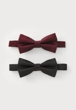 Pier One 2 PACK - Tie - Black/wine