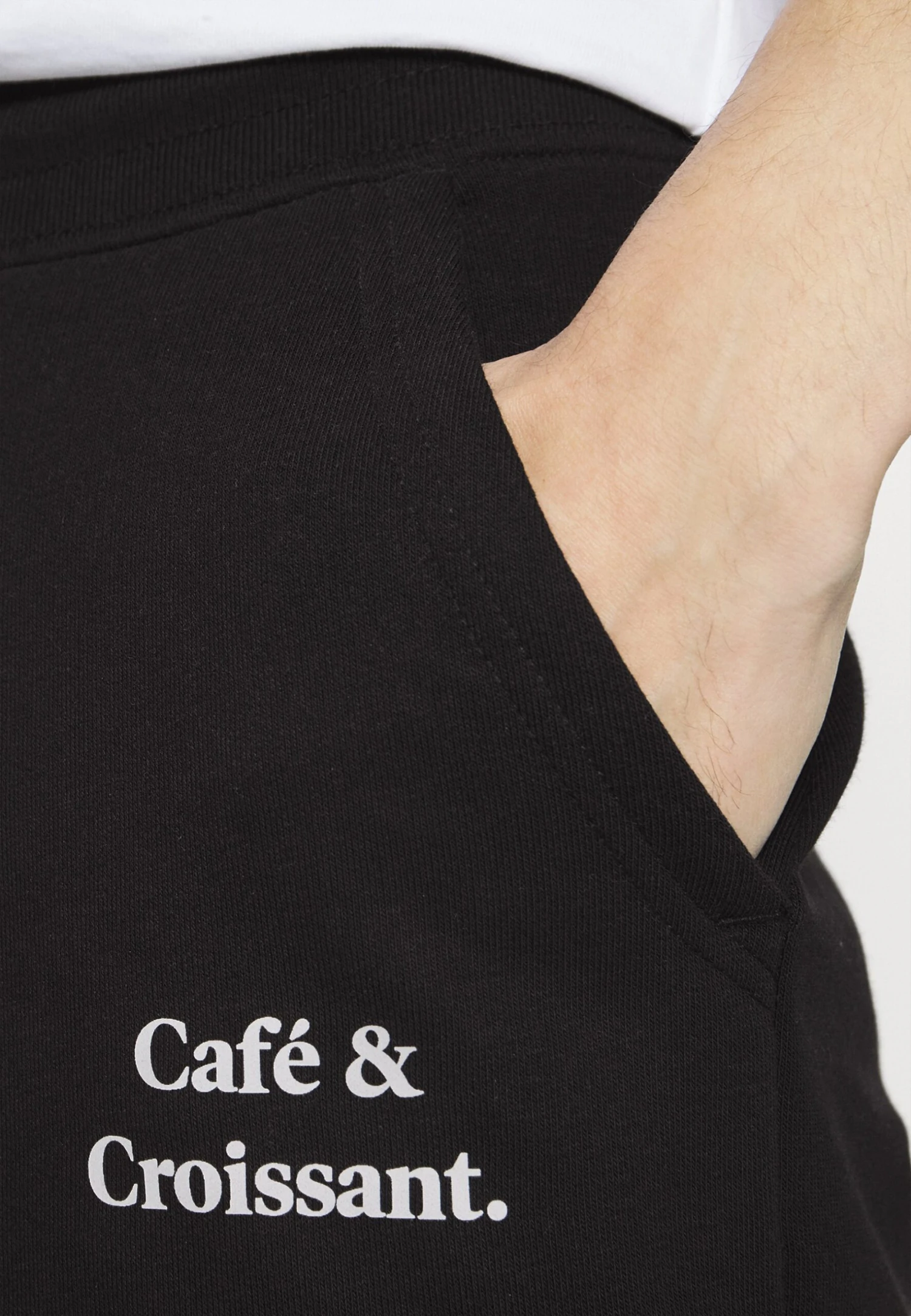 Café Croissant Unisex - Shorts - Black 7 Café Croissant Unisex - Shorts - Black - Image 5