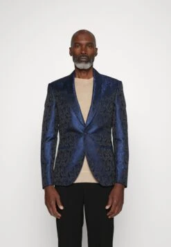 Jaquard Shawl Blazer - Suit Jacket - Blue -Stock X 275557d53b5c4392a33f9bc9c9ae28dd