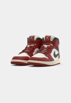 AIR JORDAN 1 MID - High-top Trainers - Sail/midnight Green/pure Platinum-coloured/redstone -Stock X 284f849dc5494374a8ba40bdac6cf8cb