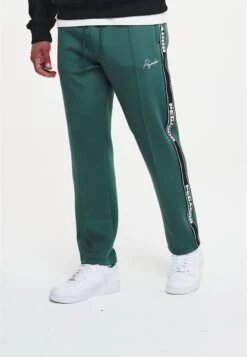 Pegador Wide Track Pants Unisex - Tracksuit Bottoms - Forest Green/Black