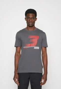 Boss Print T-Shirt - Dark Grey