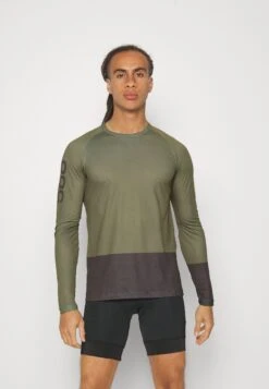 POC Pure- Long Sleeved Top - Epidote Green/Sylvanite Grey