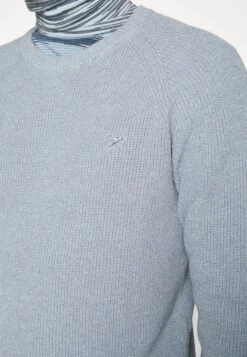 Hackett London Mouline Crew - Jumper - Chambray/Ecru -Stock X 2d533c25fa4a468c815ee7e423e585ff