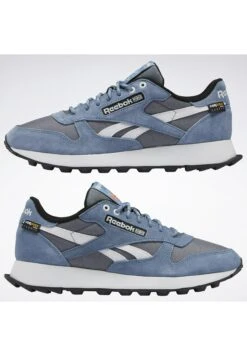 Reebok Classic Classic Leather Unisex - Trainers - Grey/Blue/Black -Stock X 31764f3b706848f2a66fbb89e23eb1ce