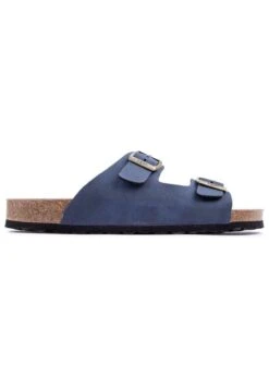 Vegan Mango Footbed- Mules - Navy