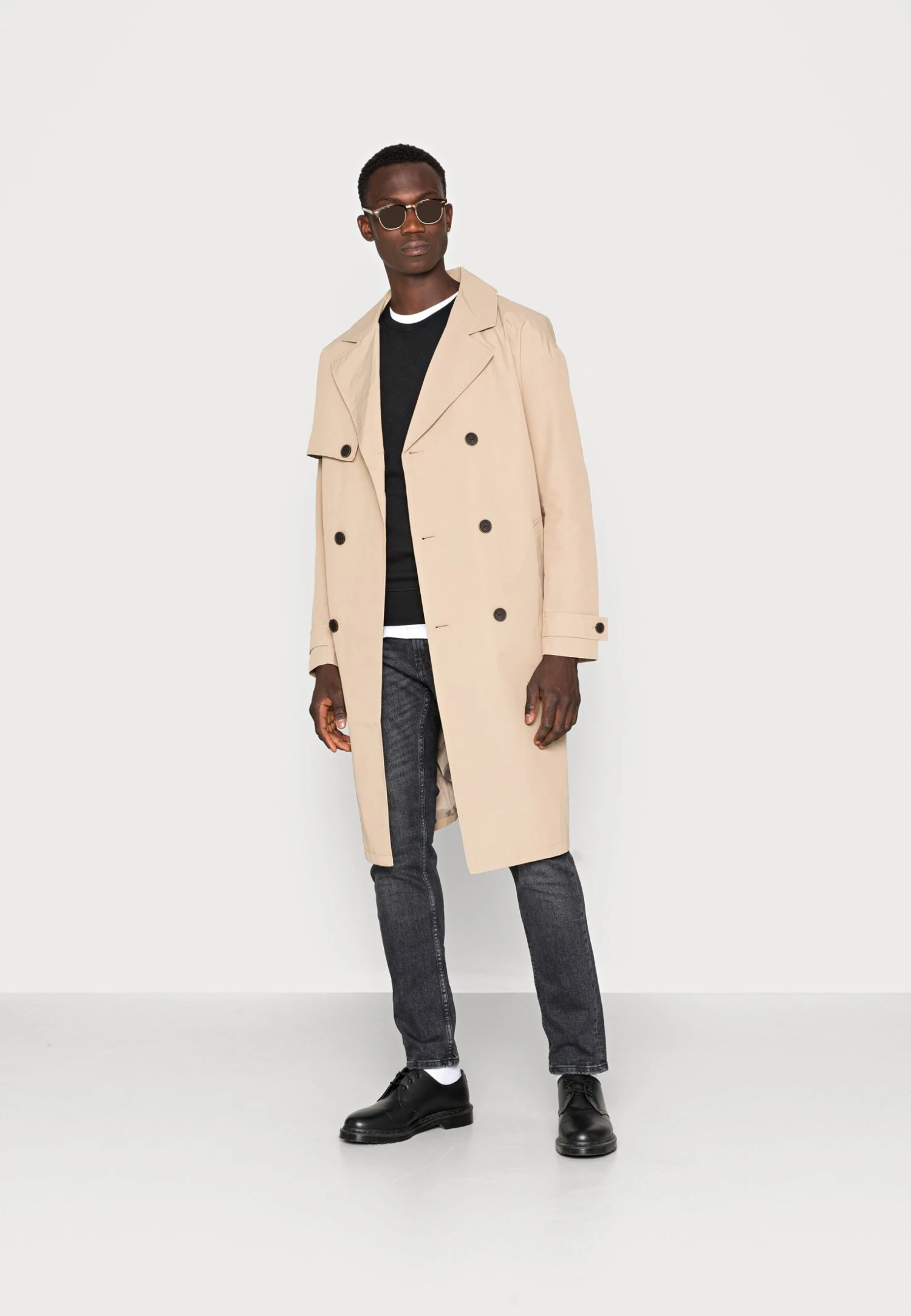 Only & Sons Onsaston Long - Trenchcoat - Chinchilla 4 Only & Sons Onsaston Long - Trenchcoat - Chinchilla - Image 2